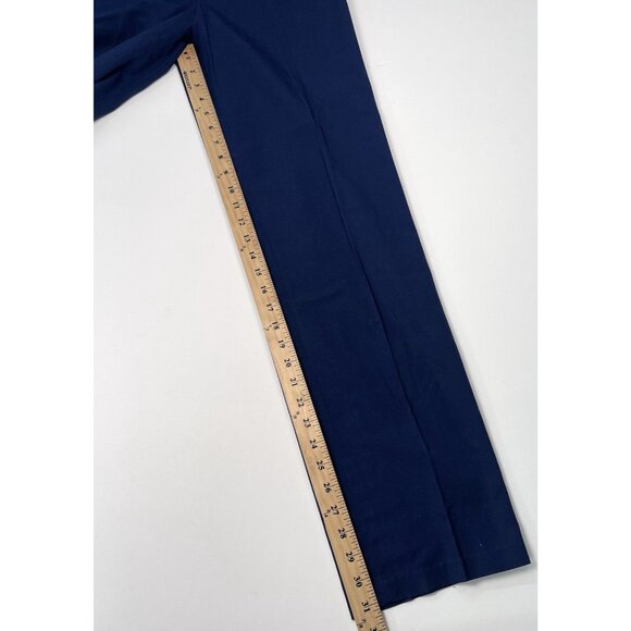 VTG CASUAL CORNER Womens SIZE 9 (26"x31") Navy High-Rise Flat Front CHINOS Pants - Picture 4 of 6